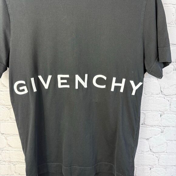 GIVENCHY Logo-Embroidered Cotton-Jersey T-Shirt Size XS - Picture 3 of 12
